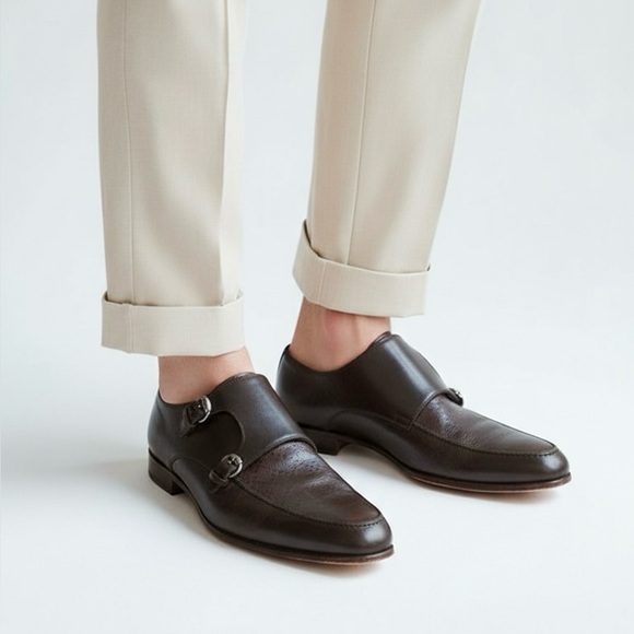 Gucci dark brown Men's Loafers with double monk straps - Picture 3 of 13